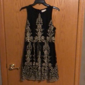 Shimmering gold and black dress